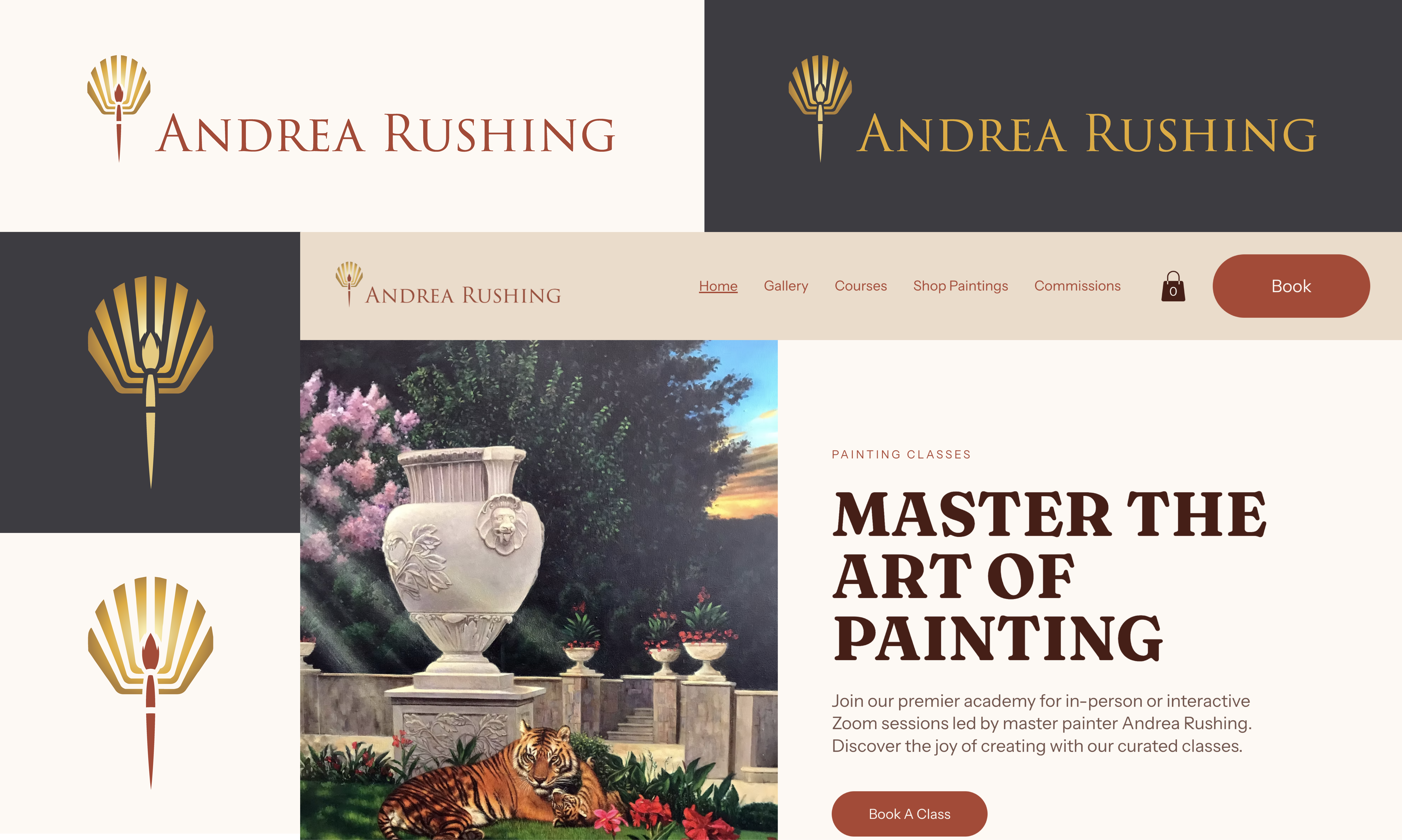 Andrea Rushing rebrand before and after